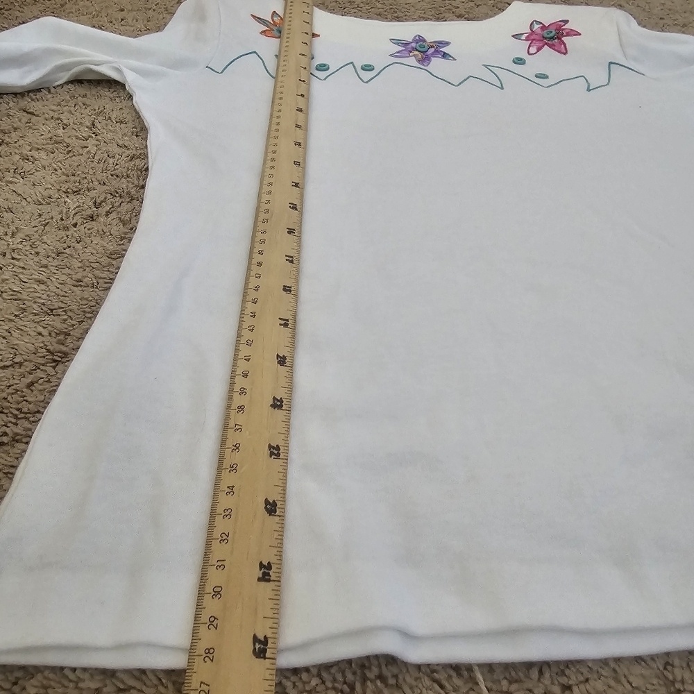 Sanibel Sport Summer Vintage Floral Shirt Size Small - Picture 7 of 8